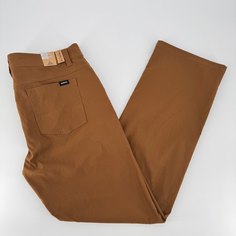 Prana Brion Pant II Mens 36x32 Sepia Brown Straight Leg Outdoor Hiking Pants NEW